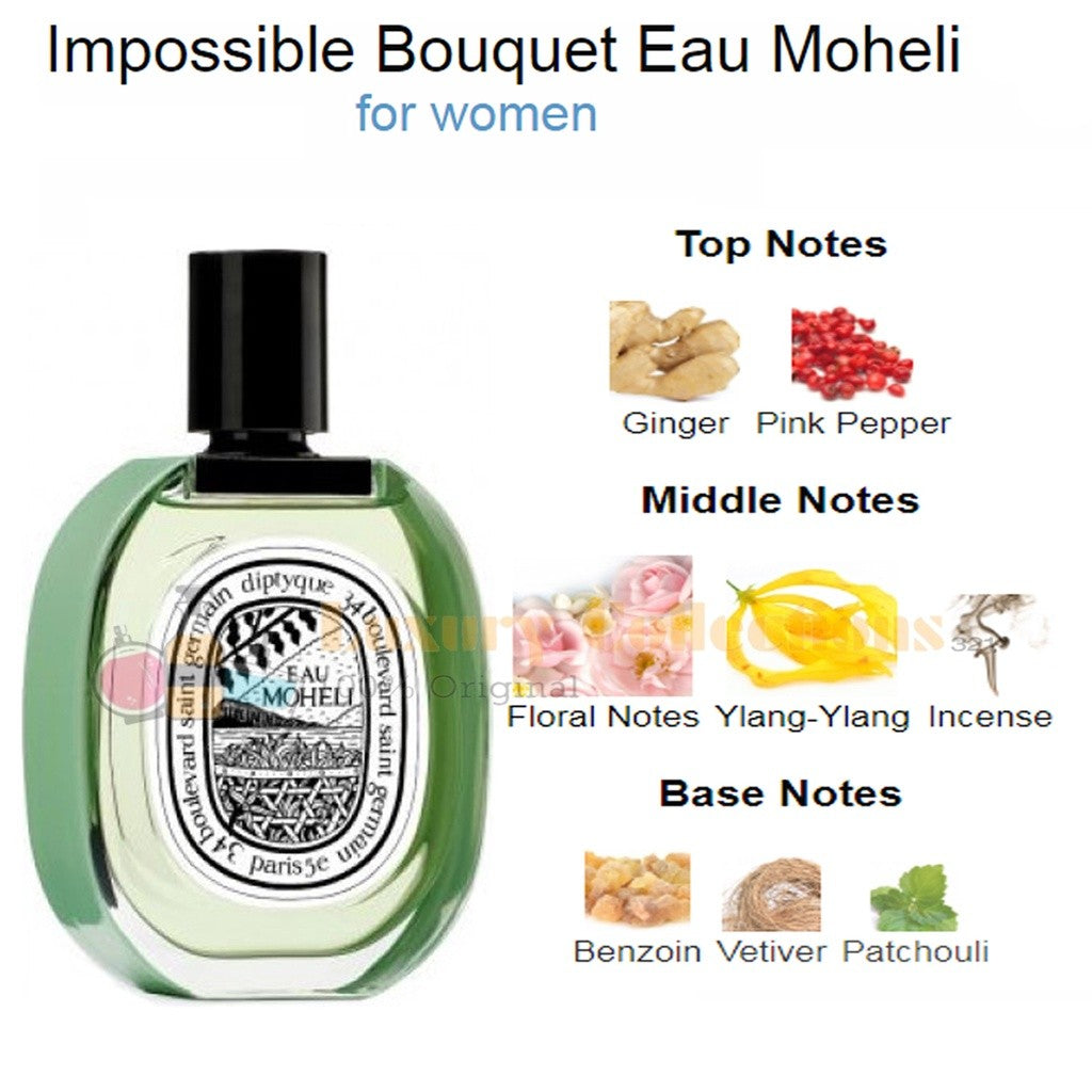 Diptyque 2020 Edition - Do Son / Eau Rose / Olene / L'Ombre Dans L'Eau / Eau des Sens / Eau Moheli EDT 100ml for Women