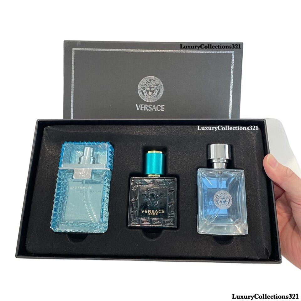 Vesarce ( Pour Homme + Eros + Fraiche ) Mini 3in1 Gift Set 3x30ml Perfume For men (With Free Paperbag)