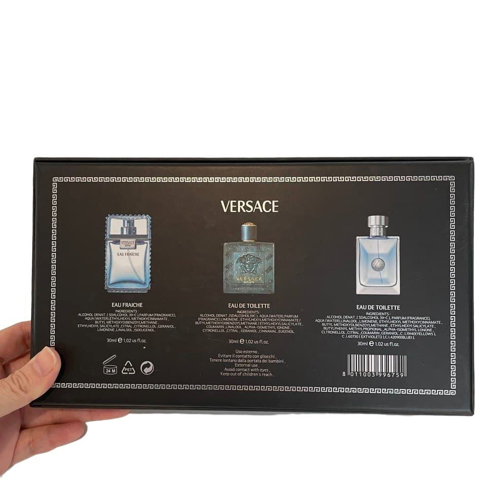 Vesarce ( Pour Homme + Eros + Fraiche ) Mini 3in1 Gift Set 3x30ml Perfume For men (With Free Paperbag)