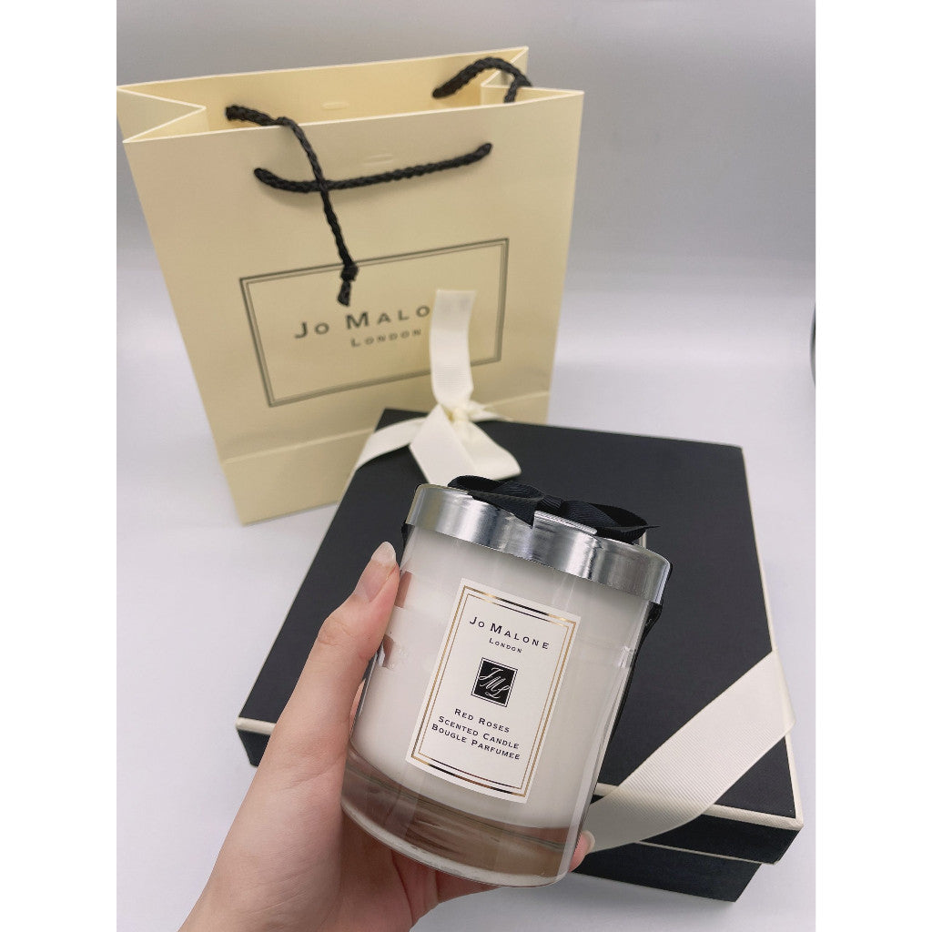 J0 MaIone Wild Bluebell / Orange Blossom / Red Roses Scented Candle Set (Square Box) With Paper Bag