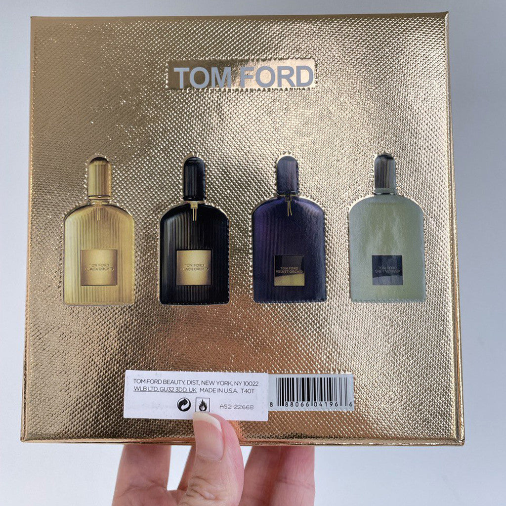 Original Branded - TF_ Square Gold Box 4in1 (4x4ml) perfume Gift Set men & Women