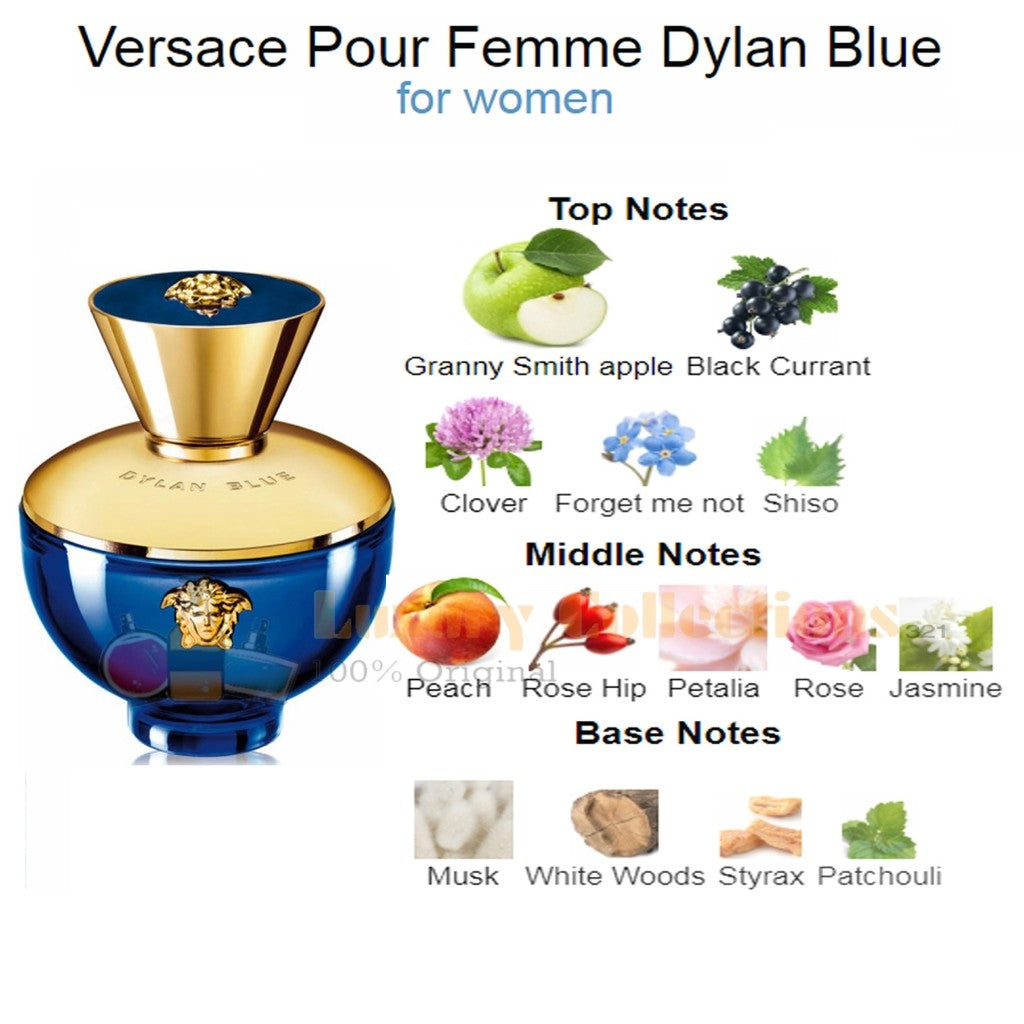 % Ver'ssace Dylan Blue Pour Femme Parfum 100ml Perfume for Women