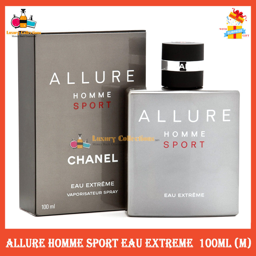% Allure Homme Sport Eau de Parfum Eau Extreme for Men 100ml Perfume Untuk Lelaki