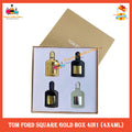 Original Branded - TF_ Square Gold Box 4in1 (4x4ml) perfume Gift Set men & Women