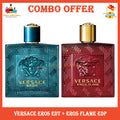 Combo 100ml 2Pcs ( Verssce Eros EDT + Eros Flame EDP ) Perfume For Men