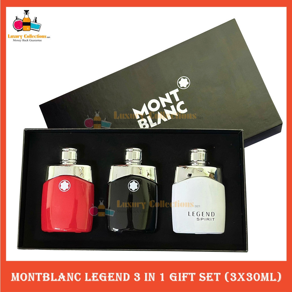 % MontbIanc 3in1 Legend (EDT+Spirit+Red) Gift Set 3x30ml