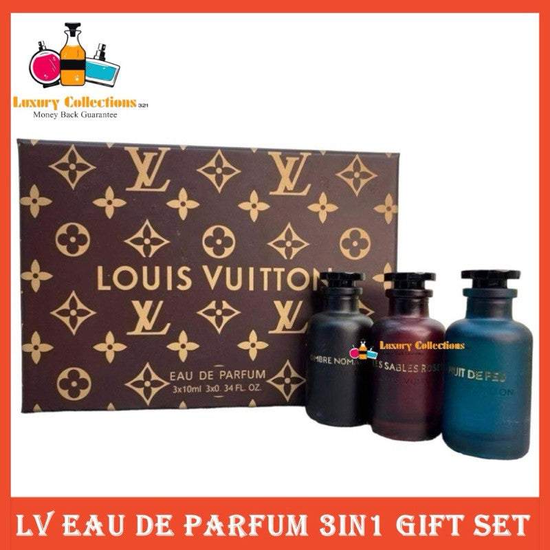 Lv Les Sables Roses Eau De Parfum 3in1 Gift Set 3x10ml Perfume For Men & Women