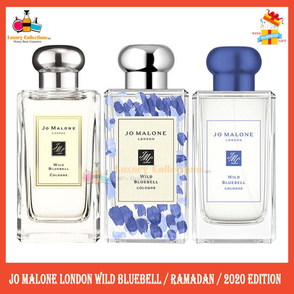 Jo Malone London Wild Bluebell / Ramadan / 2020 Edition / Tin Box / Gold Cologne 100ml for Men & Women