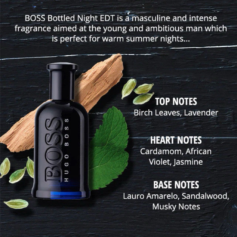 % B0SS Bottled Night Eau de Toilette 100ml Perfume For Men
