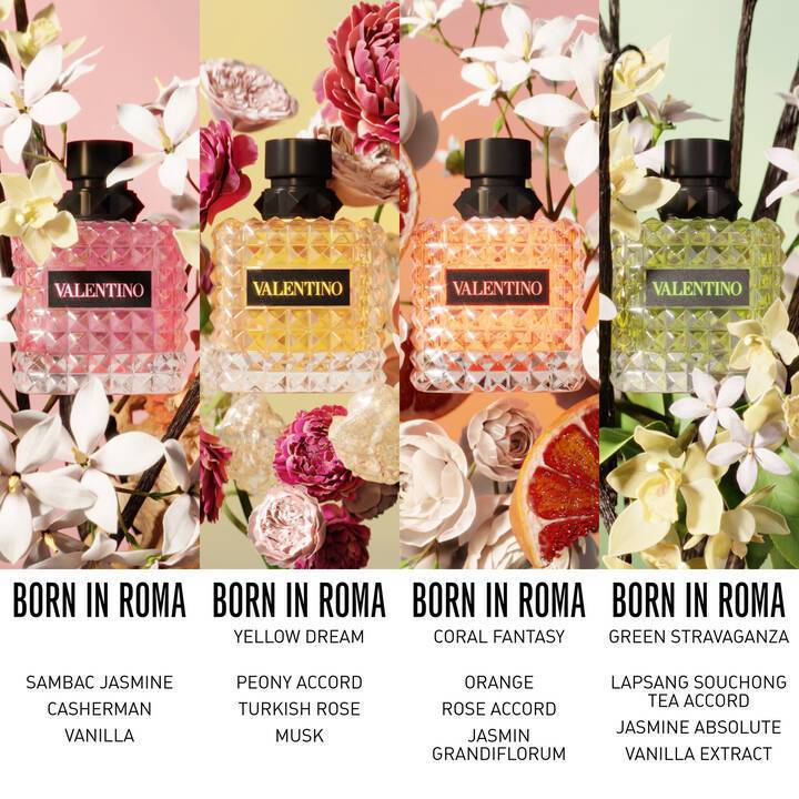 % VaIenitno Uomo / Donna Born In Roma Coral Fantasy / Yellow Dream / Intense EDP 100ml for Men & Women