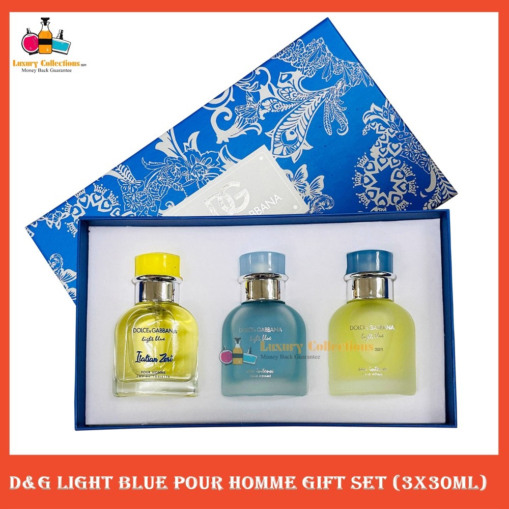 % 3in1 Lgiht BIue Pour Homme EDT Perfume Set 3x30ml