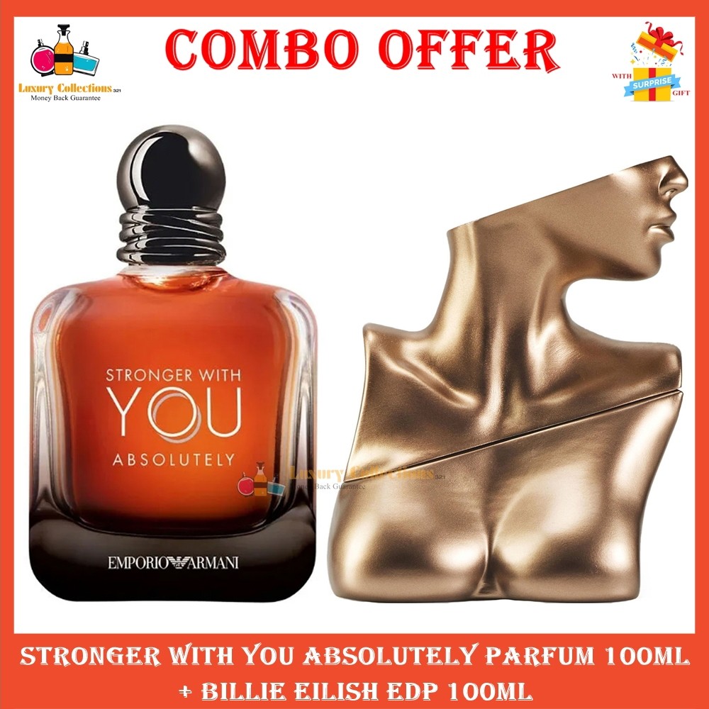 % (Combo 100ml 2Pcs) Stronger With You Absolutely Parfum + Billie Eilish EDP