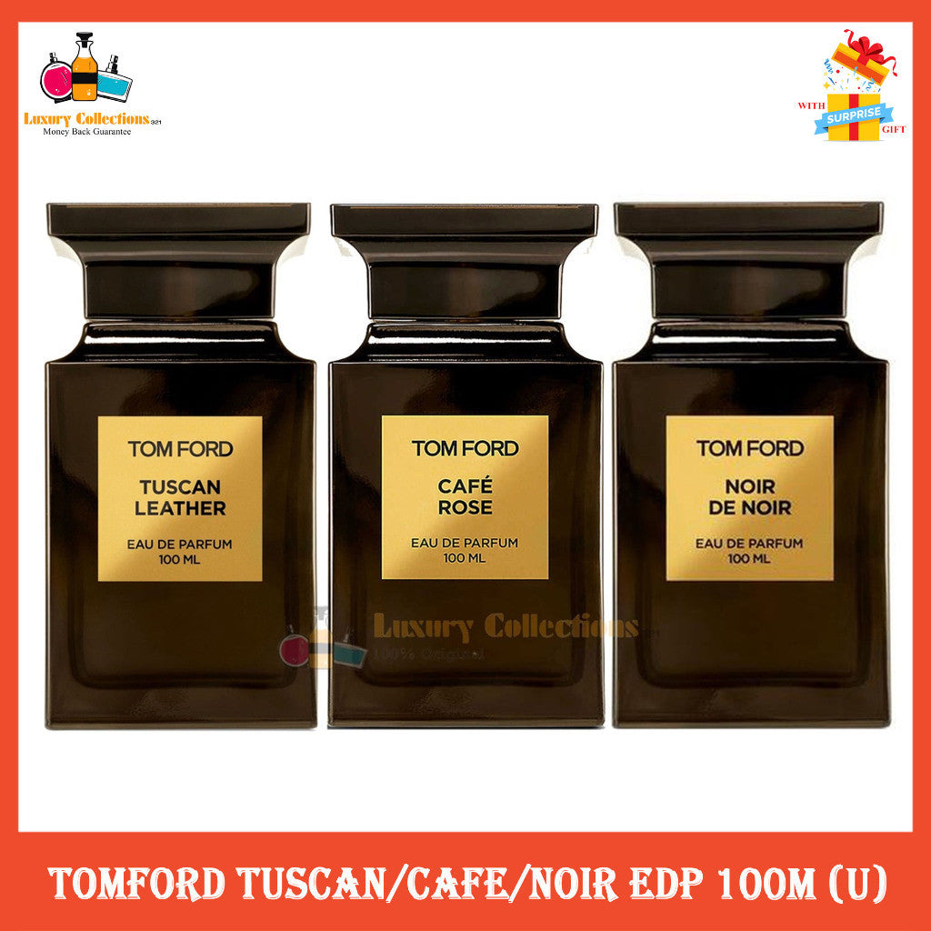 Tom Ford Tuscan Leather / Cafe Rose / Vanille Fatale / White Suede (Brown box) / Noir de Noir EDP 100ml
