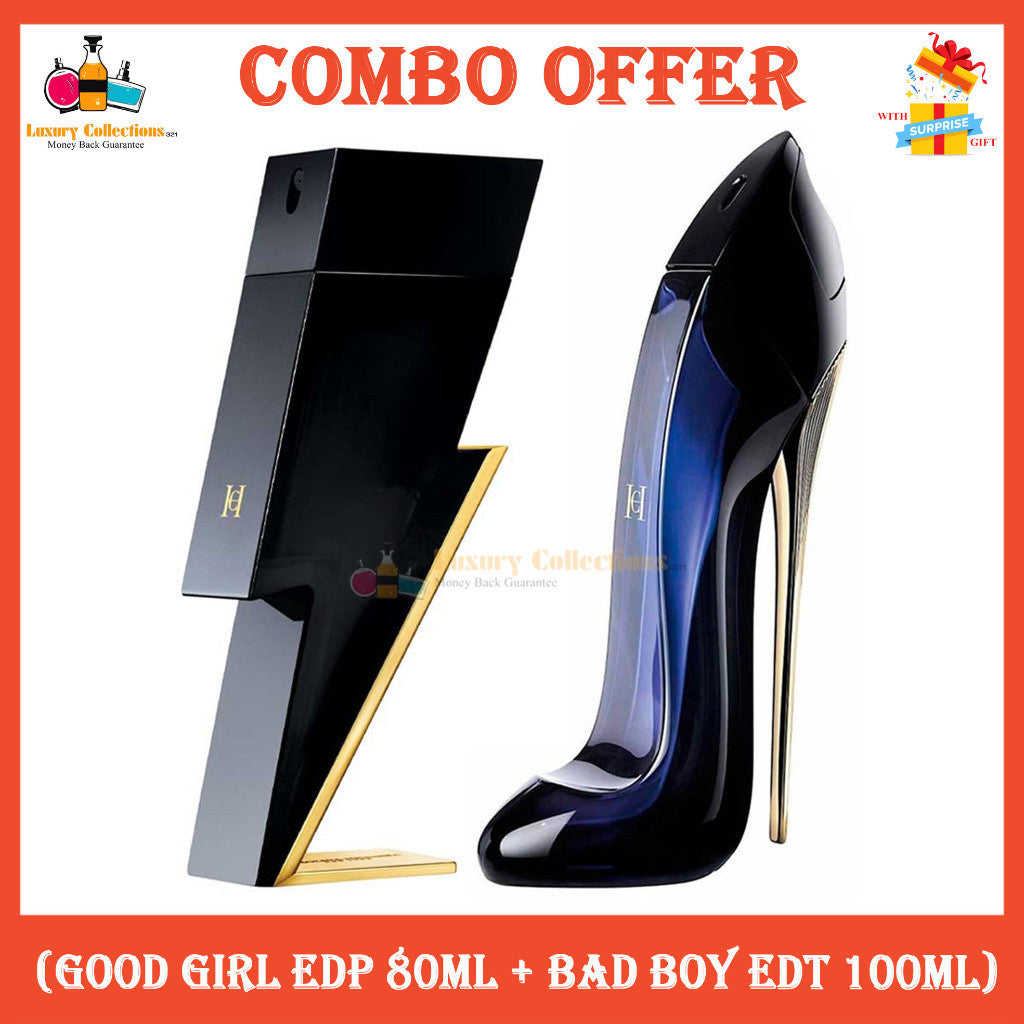 Combo 2pcs CH (Good Girl EDP 80ml + Bad Boy EDT 100ml) Perfume