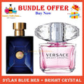 [Combo 2Pcs] Verssce Dylan Blue Pour Homme 100ml + Bright Crystal EDT 90ml