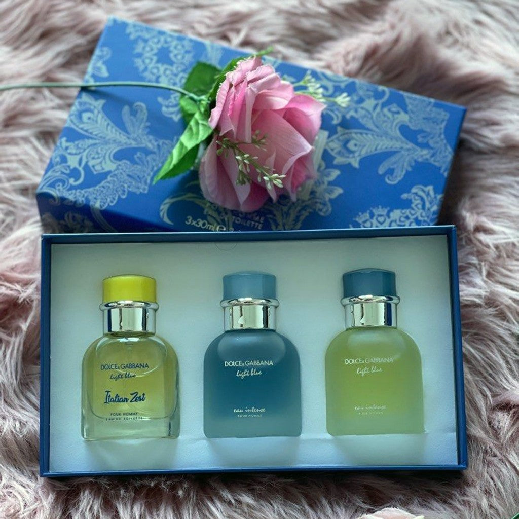 % 3in1 Lgiht BIue Pour Homme EDT Perfume Set 3x30ml