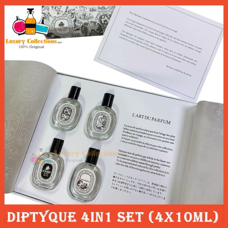 Diptyque 4in1 Set L’Art Du Parfum 4x10ml With Paper Bag