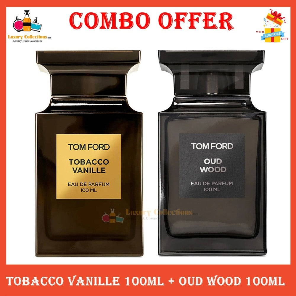Combo 100ml 2PCS (T0baco Vanille EDP + Oud Wood EDP) Perfume for Men & Women