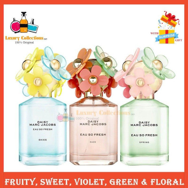 Marc Jacobs Daisy Eau So Fresh Spring / Daze / Skies Eau de Toilette 75ml for Women