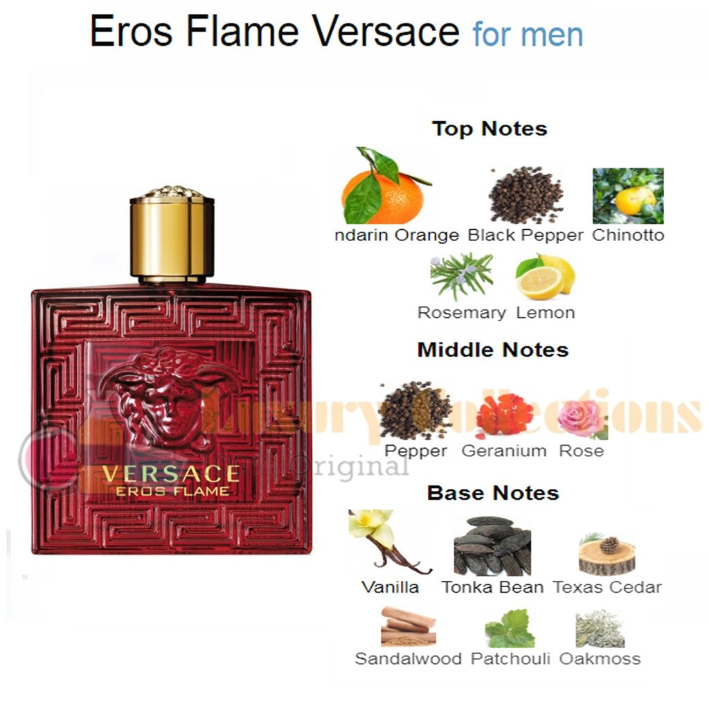 % Eros Flame Eau De Parfum 100ml For Men [ Ready Stock ]