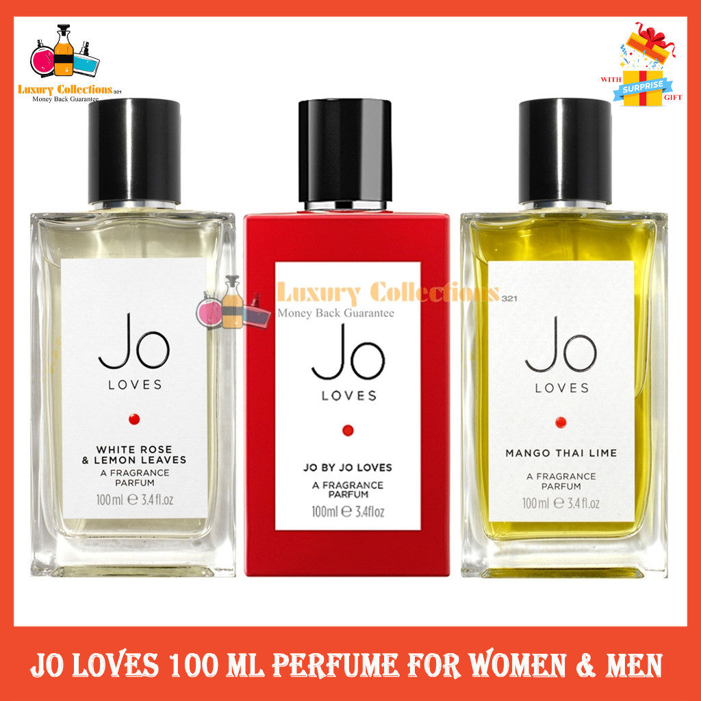 % Jo Loves Pomelo / Mango Thai Lime / No 42 The Flower Shop / White Rose & Lemon Leaves 100ml Perfume for Unisex