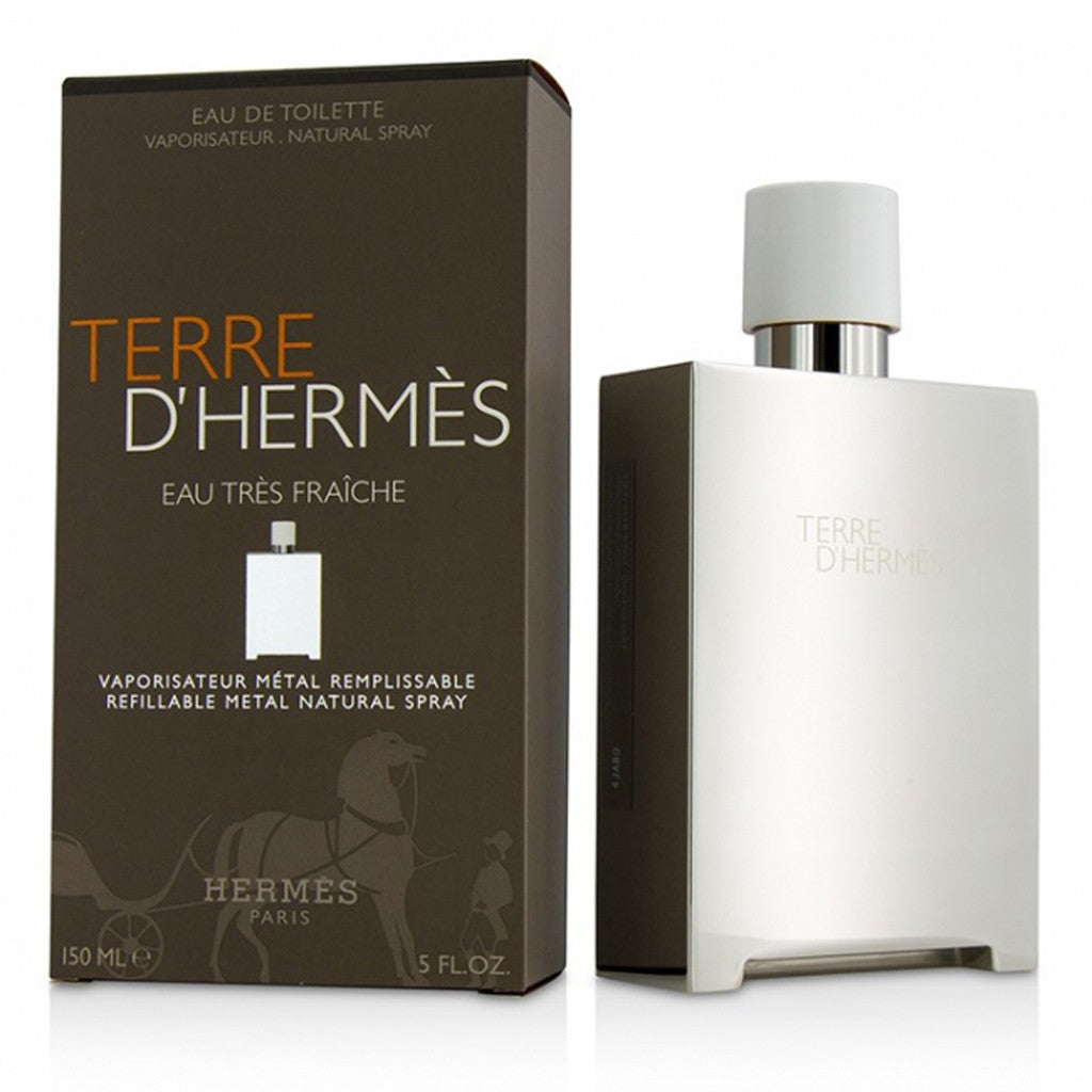 % Tere d-Herrmes Eau Tres Fraiche EDT 100ml for Men (Refillable Metal)