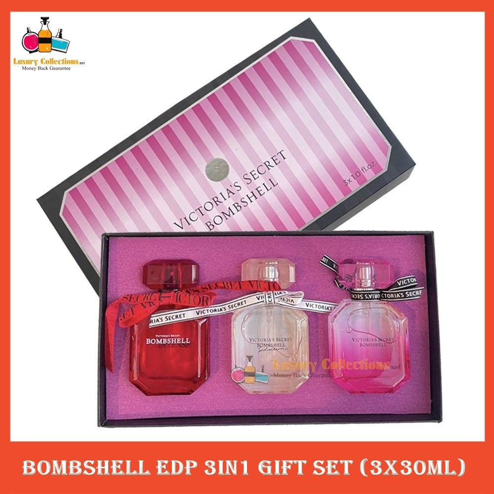 3in1 Bombshell EDP Gift Set 3x30ml Perfume With Free Paperbag