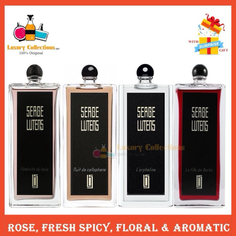 Ori Serge Lutens Feminite du Bois / L'orpheline / Nuit de Cellophane / La Fille de Berlin Eau de Parfum 100ml