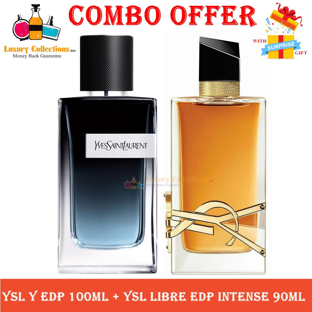 Combo 2pcs (YY Eau de Parfum 100ml + Liibre Eau de Parfum Intense 90ml) Perfume