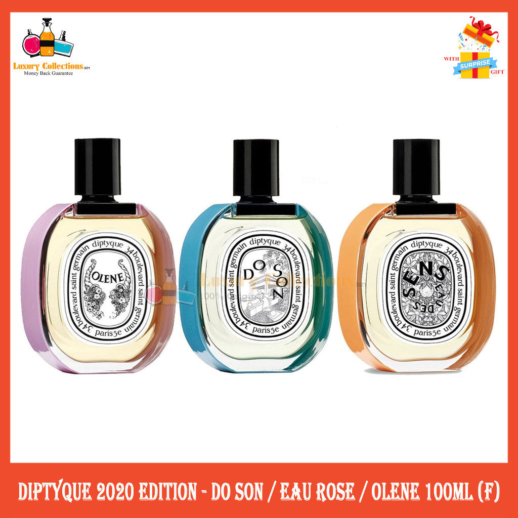 Diptyque 2020 Edition - Do Son / Eau Rose / Olene / L'Ombre Dans L'Eau / Eau des Sens / Eau Moheli EDT 100ml for Women