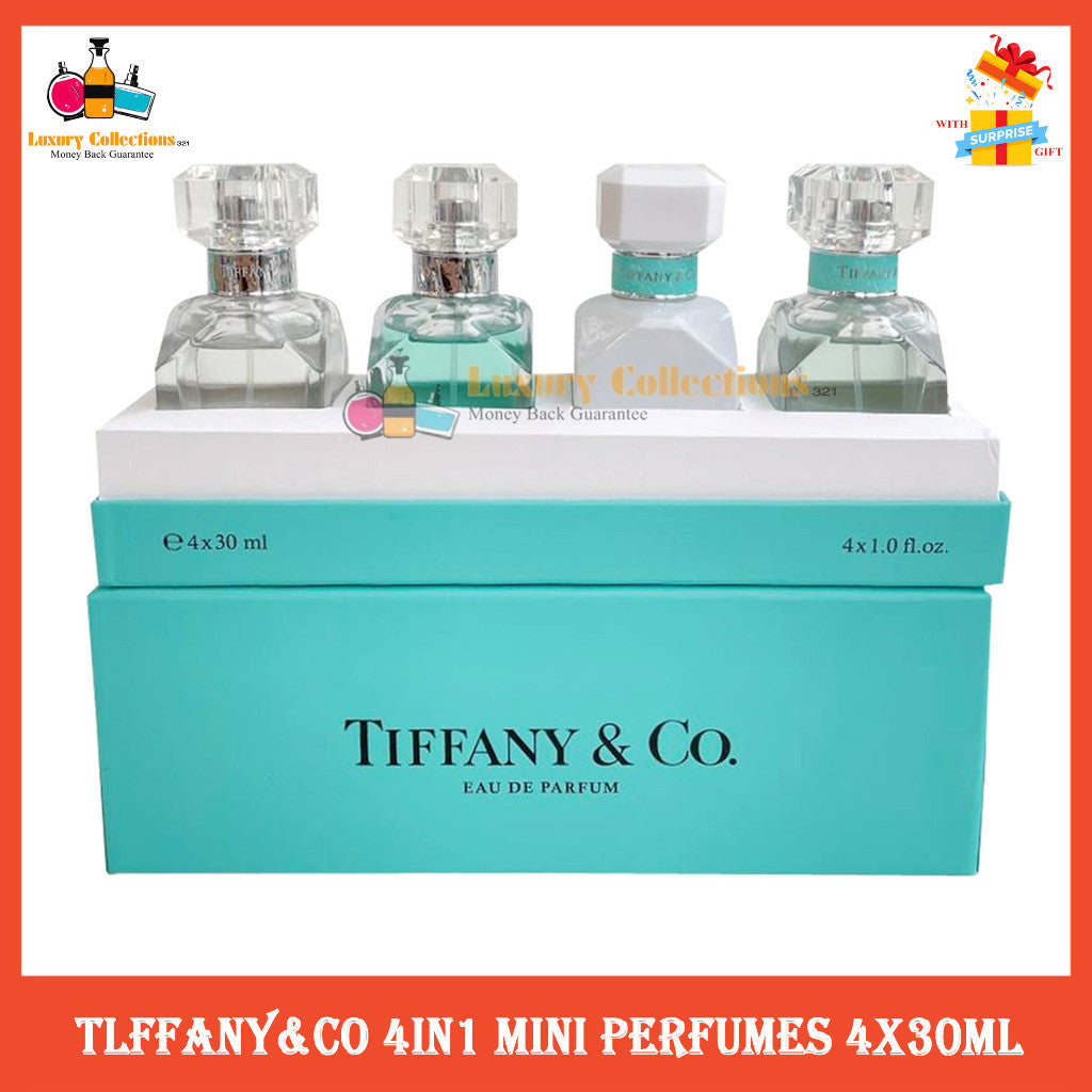 TlFFANY&CO 4IN1 Mini Perfumes 4x30ML WITH SPRAYER SET Women & men [ Perfume Gift Set ]