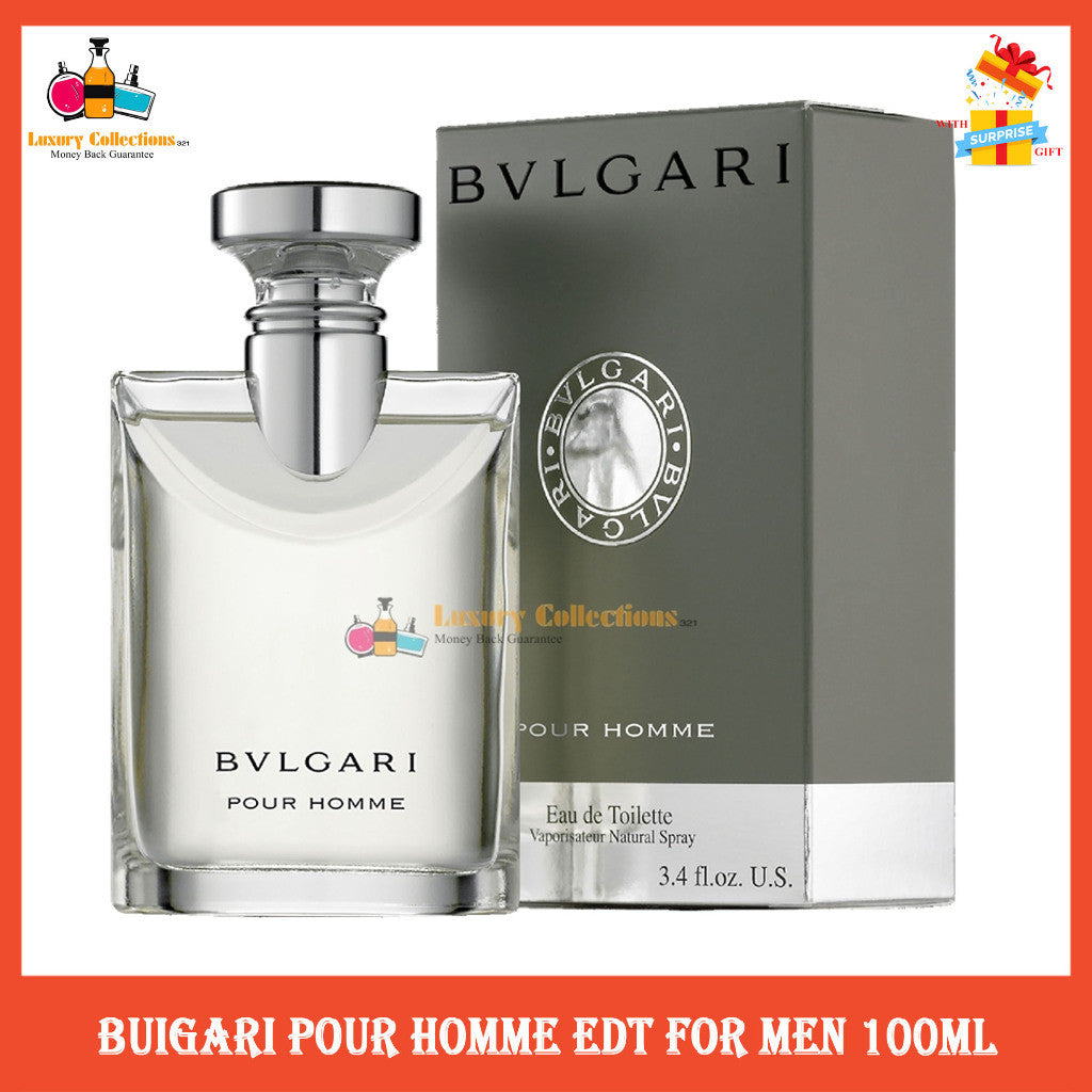 %BuIgari Pour Homme Eau De Toilette For Men 100ml Perfume Untuk Lelaki