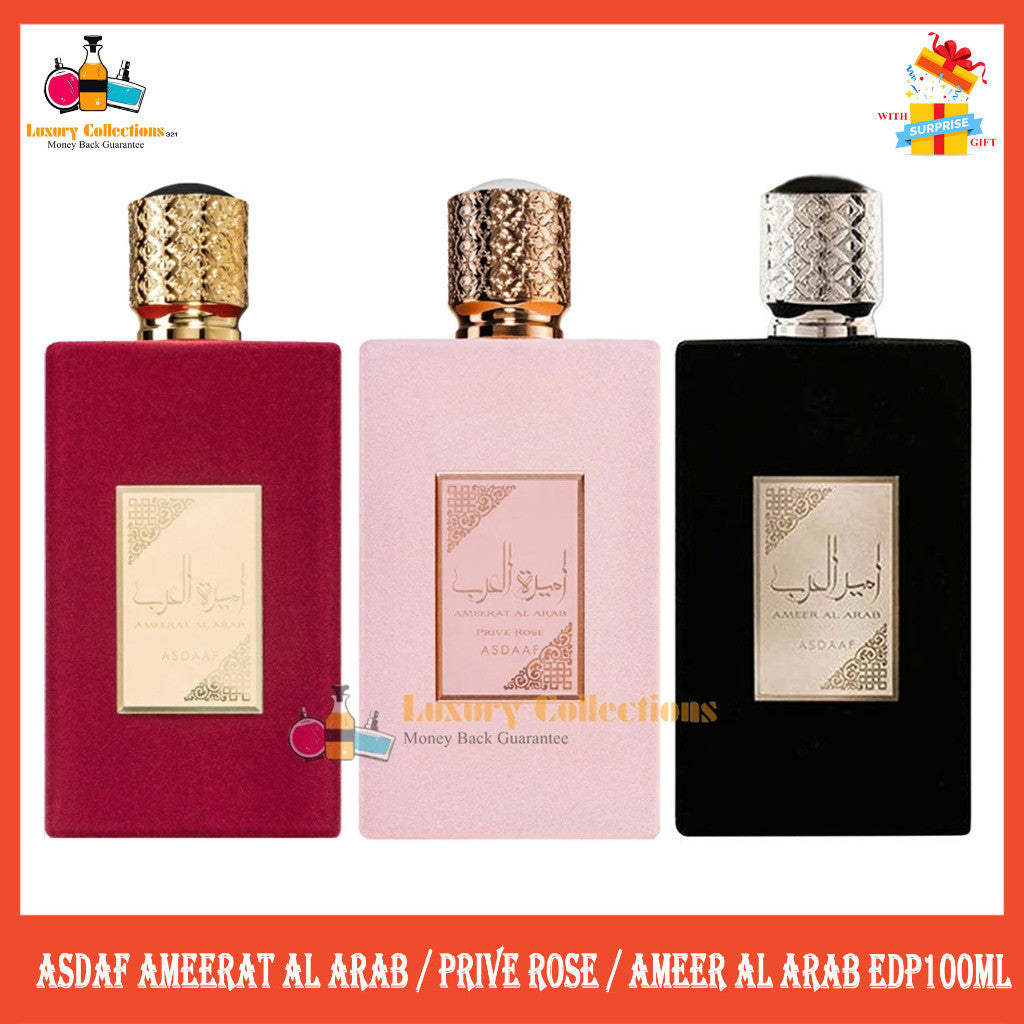 Original Asdaf Ameerat Al Arab / Prive Rose / Ameer Al Arab Eau de Parfum 100ml