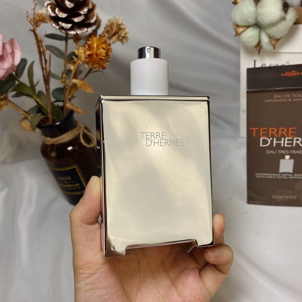 % Tere d-Herrmes Eau Tres Fraiche EDT 100ml for Men (Refillable Metal)