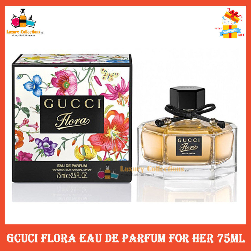 % Gcuci Flora Eau De Parfum For Her 75ml Perfume Untuk Wanita