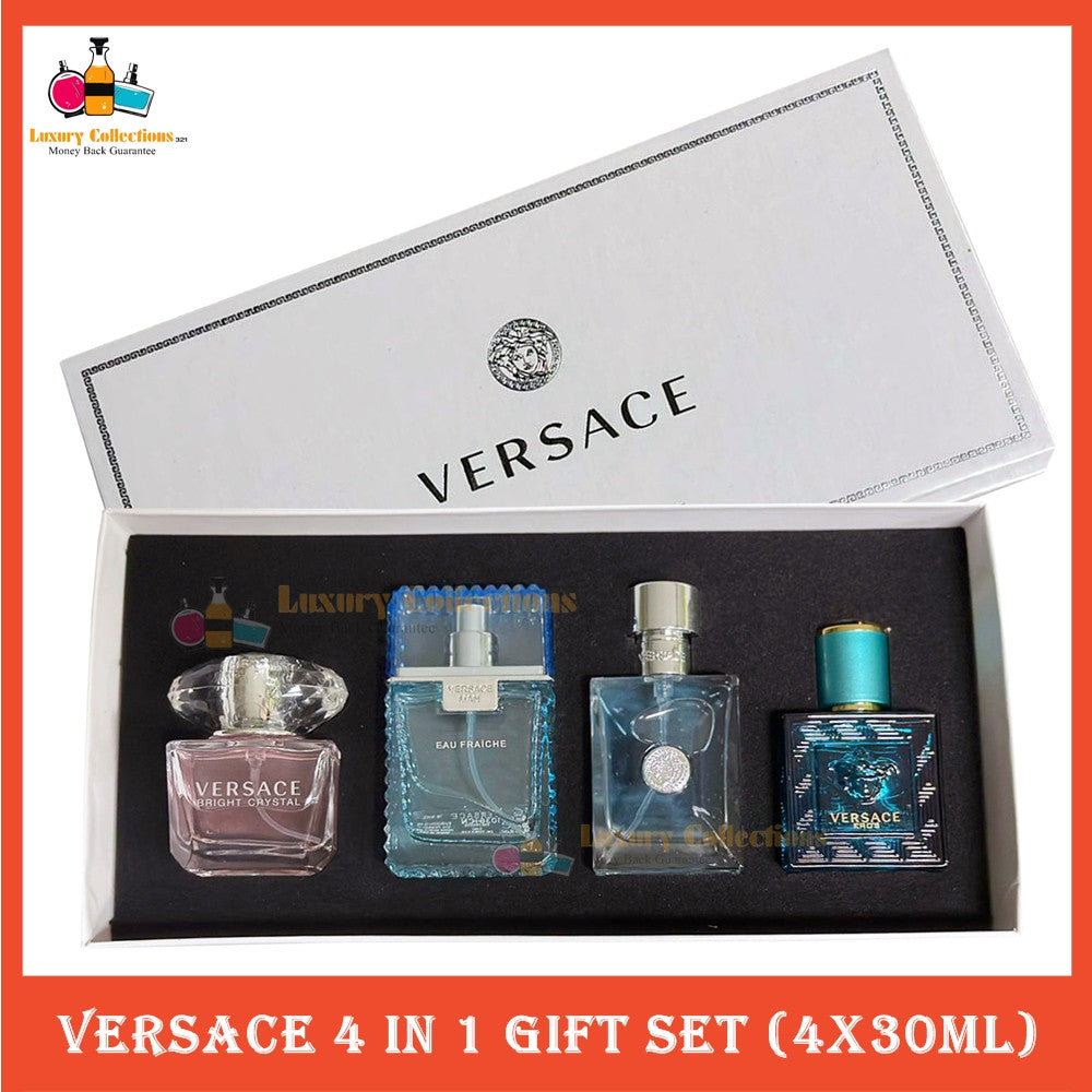 Versace Eros 4in1 Gift Set 4x30ml White Box