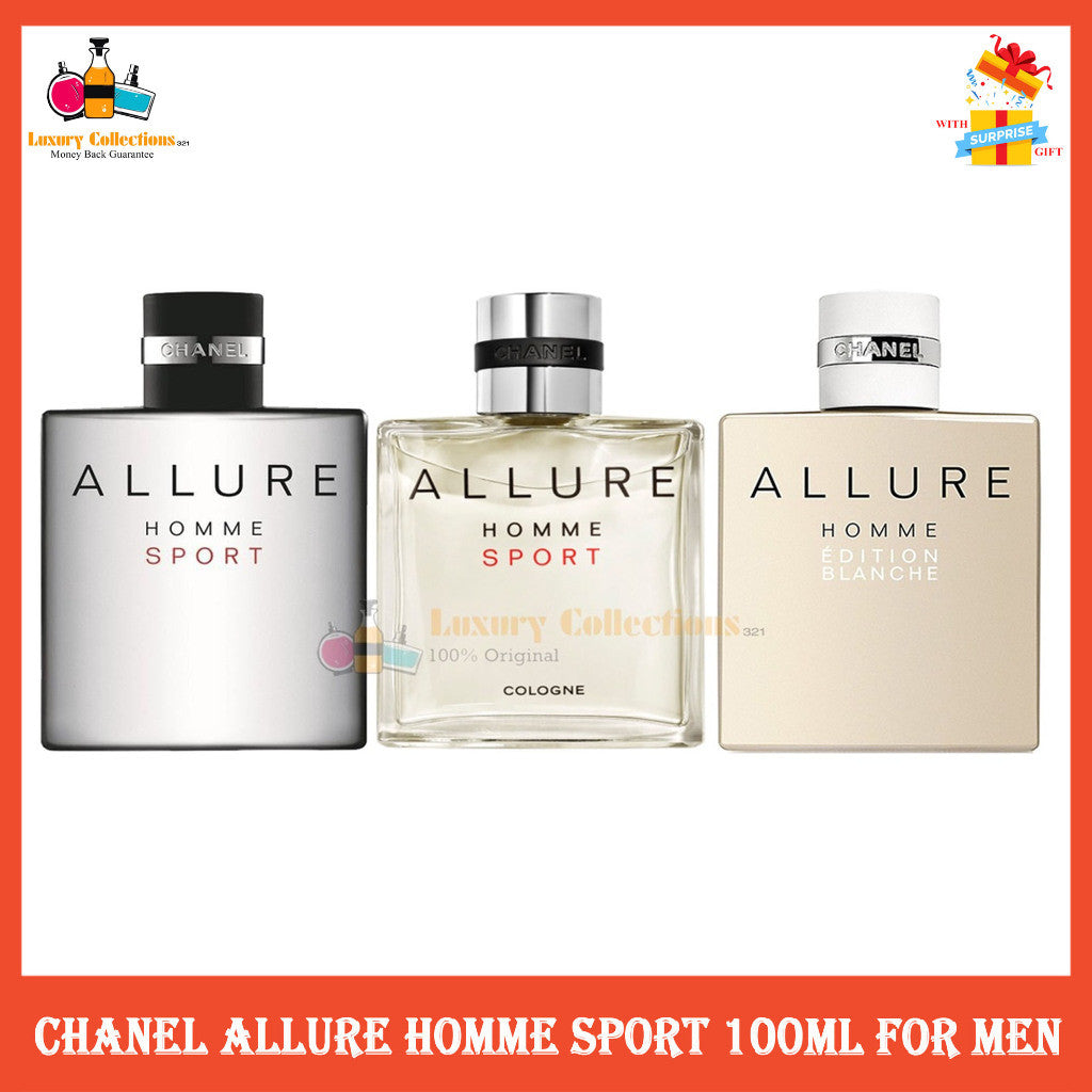 Allure Homme Sport / Cologne / Edition Blanche / Eau Extreme EDT 100ml Perfume for Men
