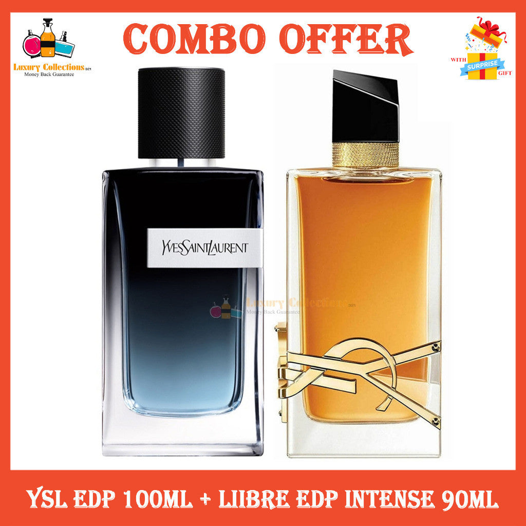 Combo 2pcs (YY Eau de Parfum 100ml + Liibre Eau de Parfum Intense 90ml) Perfume