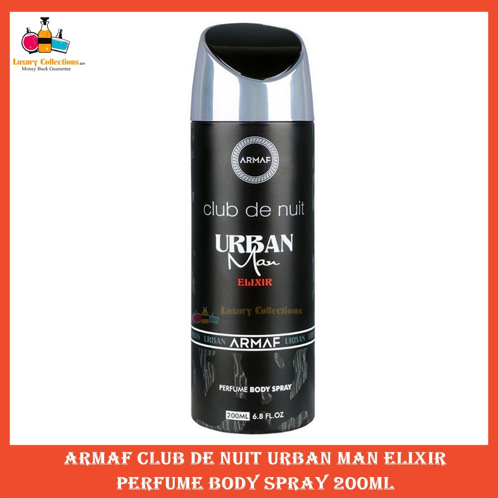 % Armaf Club De Nuit Urban Man Elixir Perfume Body Spray 200ml Deodorant