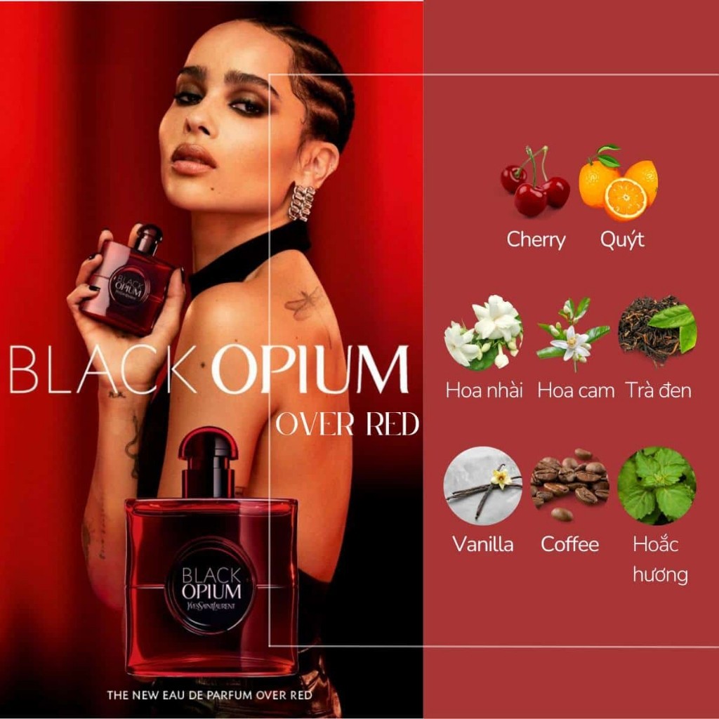 % Black 0p!um Over Red EDP for Women 9O mI