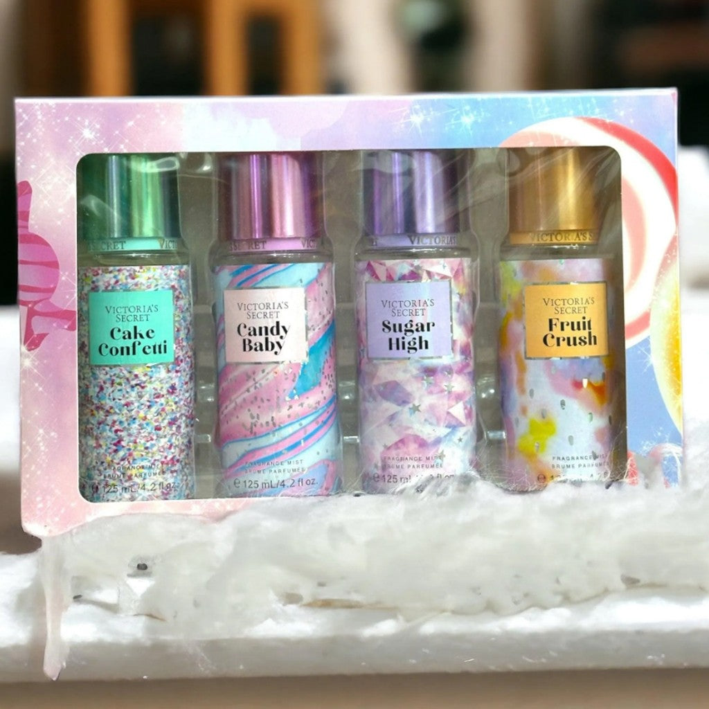 % 4in1 Victorias Secret Candy Body Mist Set 4x125ml