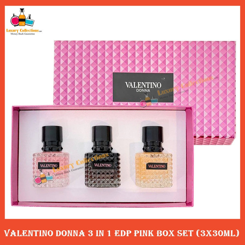 % VaIentino Donna 3in1 EDP Pink Box 3x30ml Perfume Set
