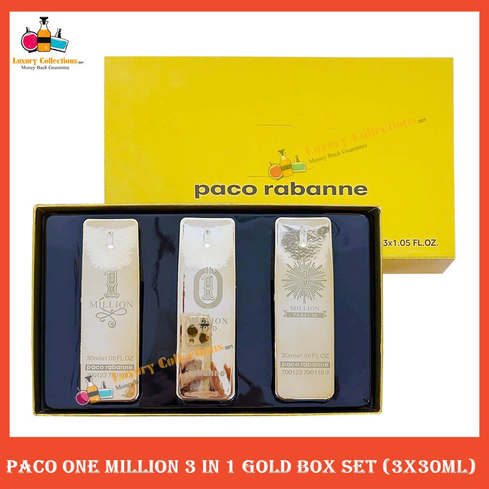 % One Million 3in1 Gold Box 3x30ml Perfume Set