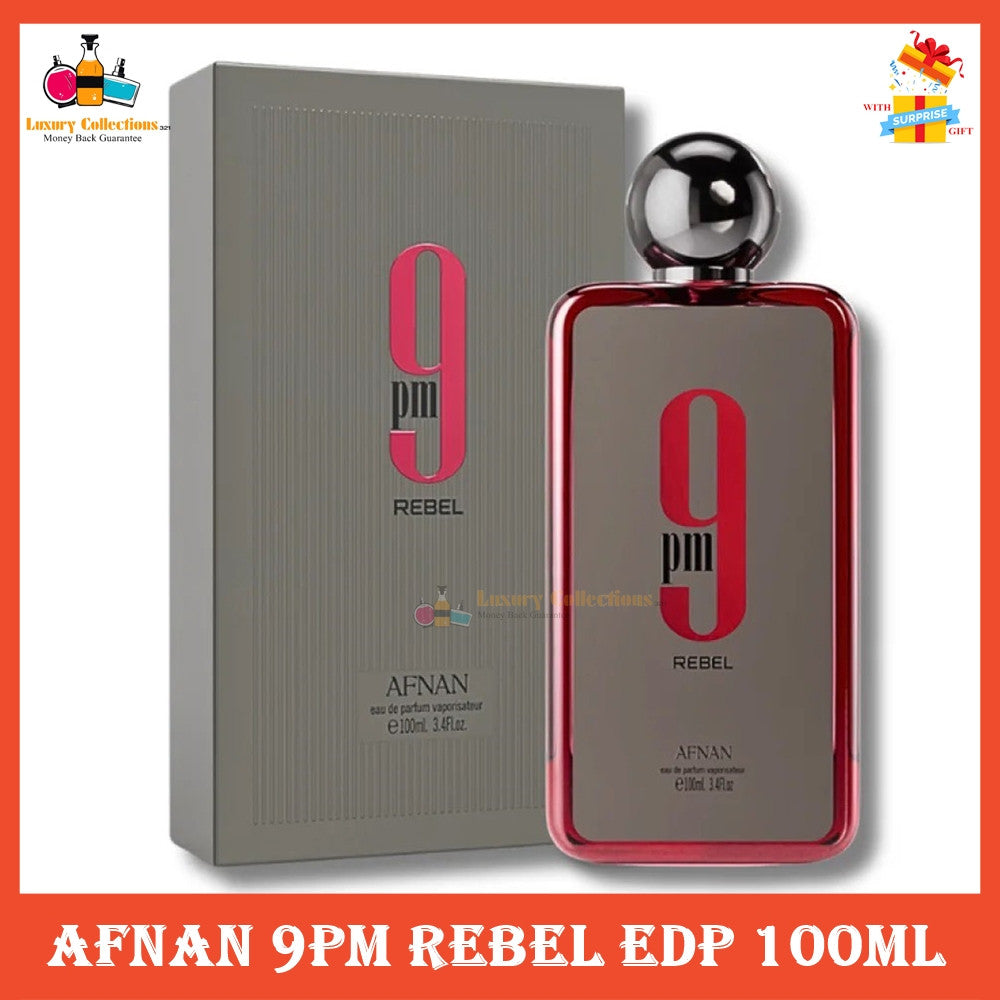 % 9pm Rebel Afnan EDP Perfume Authentic 100ml for Women & Men