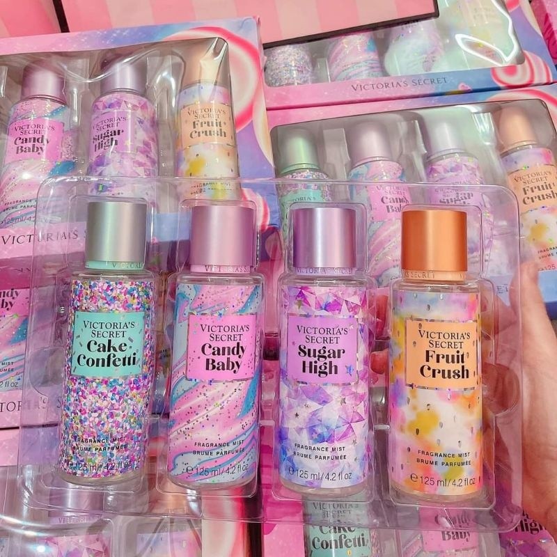% 4in1 Victorias Secret Candy Body Mist Set 4x125ml