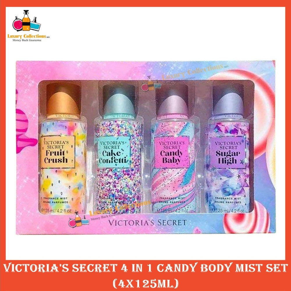 % 4in1 Victorias Secret Candy Body Mist Set 4x125ml