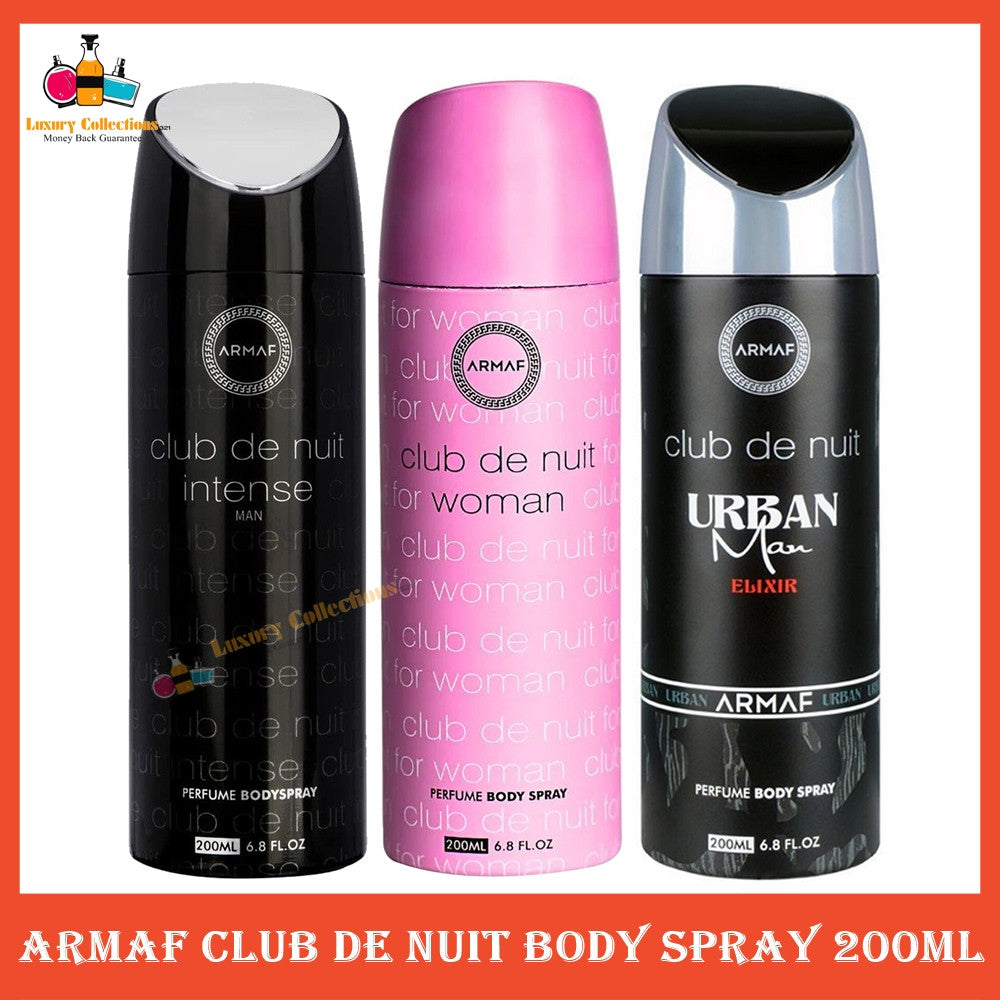 % Armaf Club De Nuit Woman / Intense Man / Urban Man Elixir Perfume Body Spray 200ml