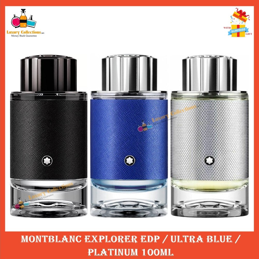 % MntBInc Explorer Men Platinum / Ultra Blue EDP 100ml