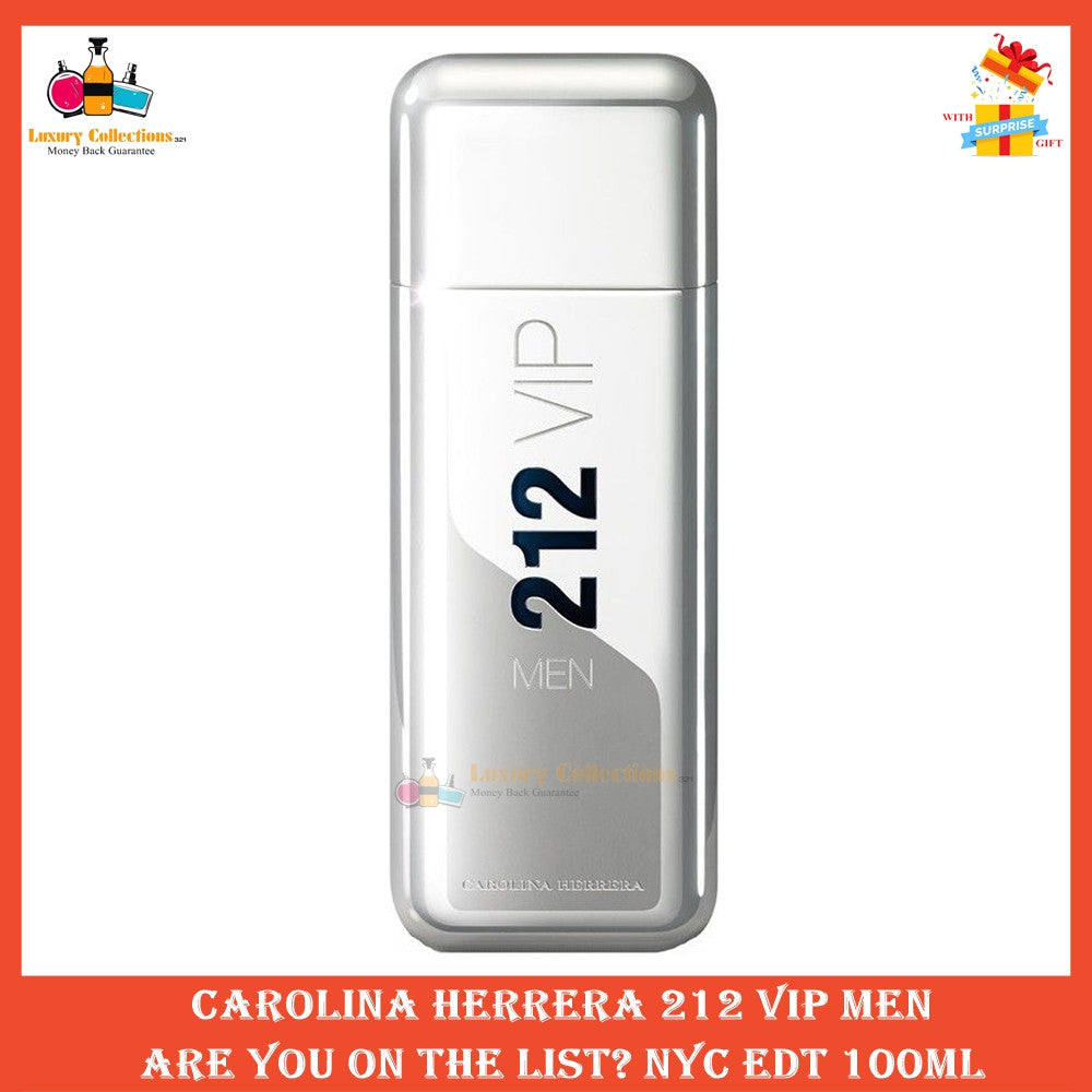 % CH 212 VIP Men Are You On The List? NYC EDT 100ml