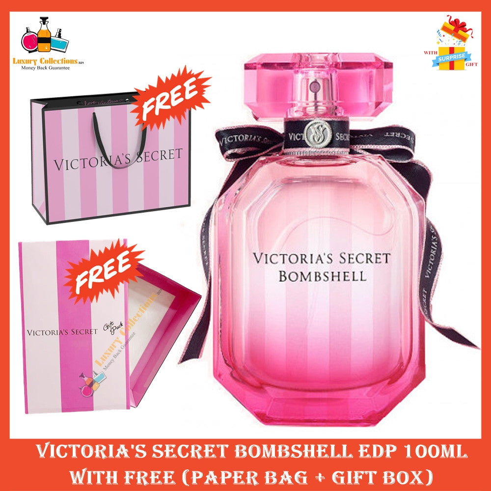 % V/S Bombshell Women EDP 100ml Perfume With Free Gift Box & Paper Bag